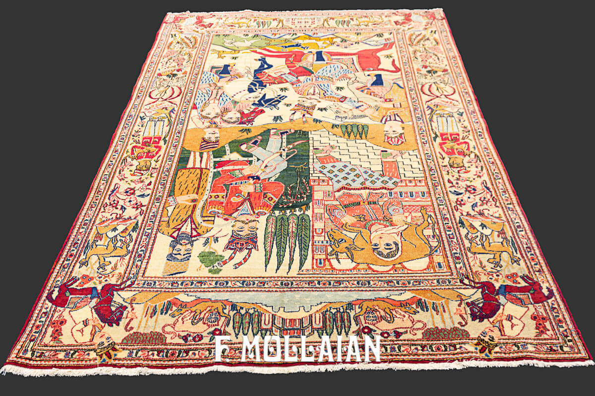 Persian Kashan Dabir Rug Pictorial n°:12921495